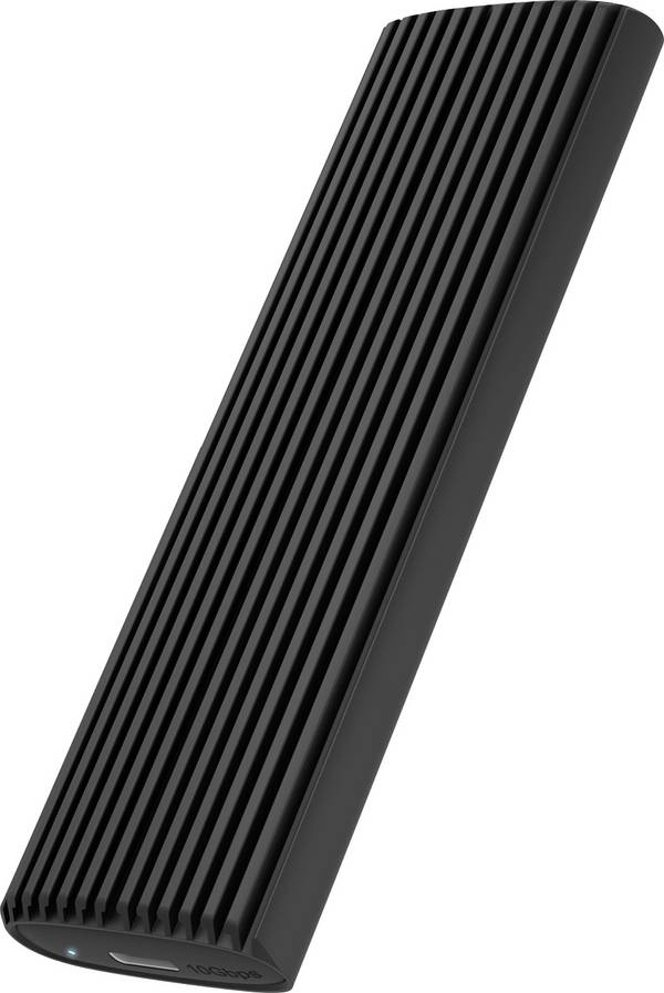 IB-1808MCT-CU31, Type-C®/A USB 3.2 Gen 2 zu NVMe/SATA M.2 2230/2242/2260/2280 SSD Gehäuse, Werkzeuglos, schwarz