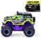 Spielzeug-Monstertruck mit der Aufschrift "Wild Bronco" in lebendigen Farben und Mustern. Er verfügt über große Reifen und eine Licht- und Soundfunktion.