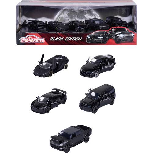 Thumbnail - Majorette Bugatti, Lamborghini, Toyota, Land Rover Black Edition 5 Pieces Giftpack Fertigmodell PKW Modell