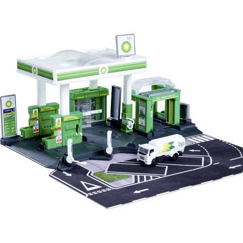 Majorette Petrol Station BP + 1 Vehicle Tankstellen-Set
