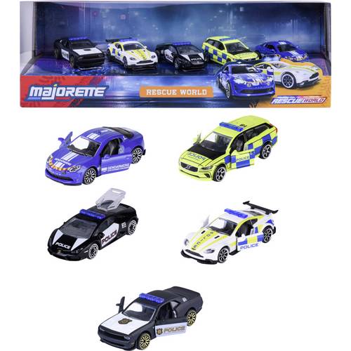 Majorette Lamborghini, Volvo, Aston Martin Rescue World 5 Pieces Giftpack Fertigmodell Einsatzfahrzeug Modell