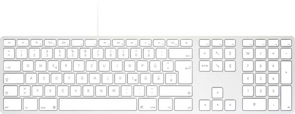 Matias FK316CS-DE Wired USB-C® Keyboard for Mac - Silver - German Version USB Tastatur Deutsch, QWERTZ, Mac Silber