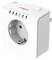 Ein weißer ANSMANN Smart-Stecker-Timer mit digitalem Display und Tasten zur Einstellung von Zeitintervallen: 1h, 3h, 6h, 15min, 30min, 2h.