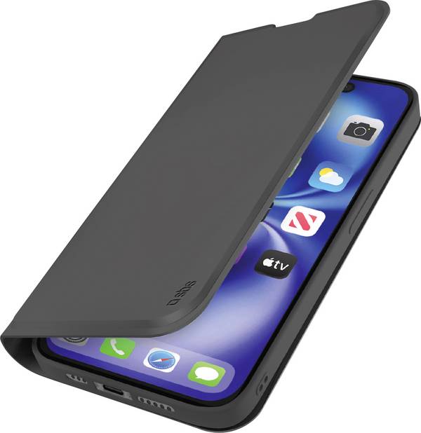 sbs mobile Flip Cover Apple iPhone 16e Schwarz Handy Flip Case TEWALIPSE25K
