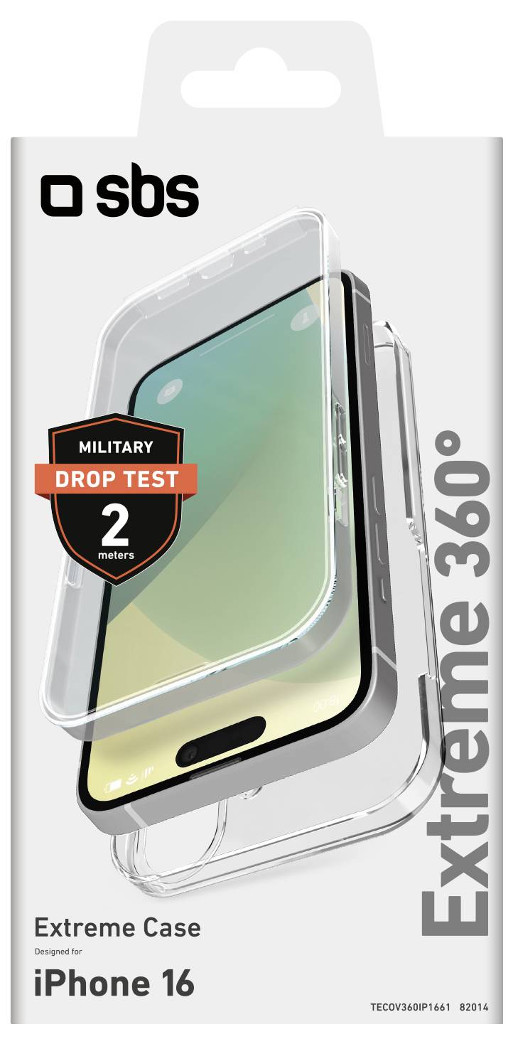 sbs mobile Cover Apple iPhone 16 Transparent TECOV360IP1661-1