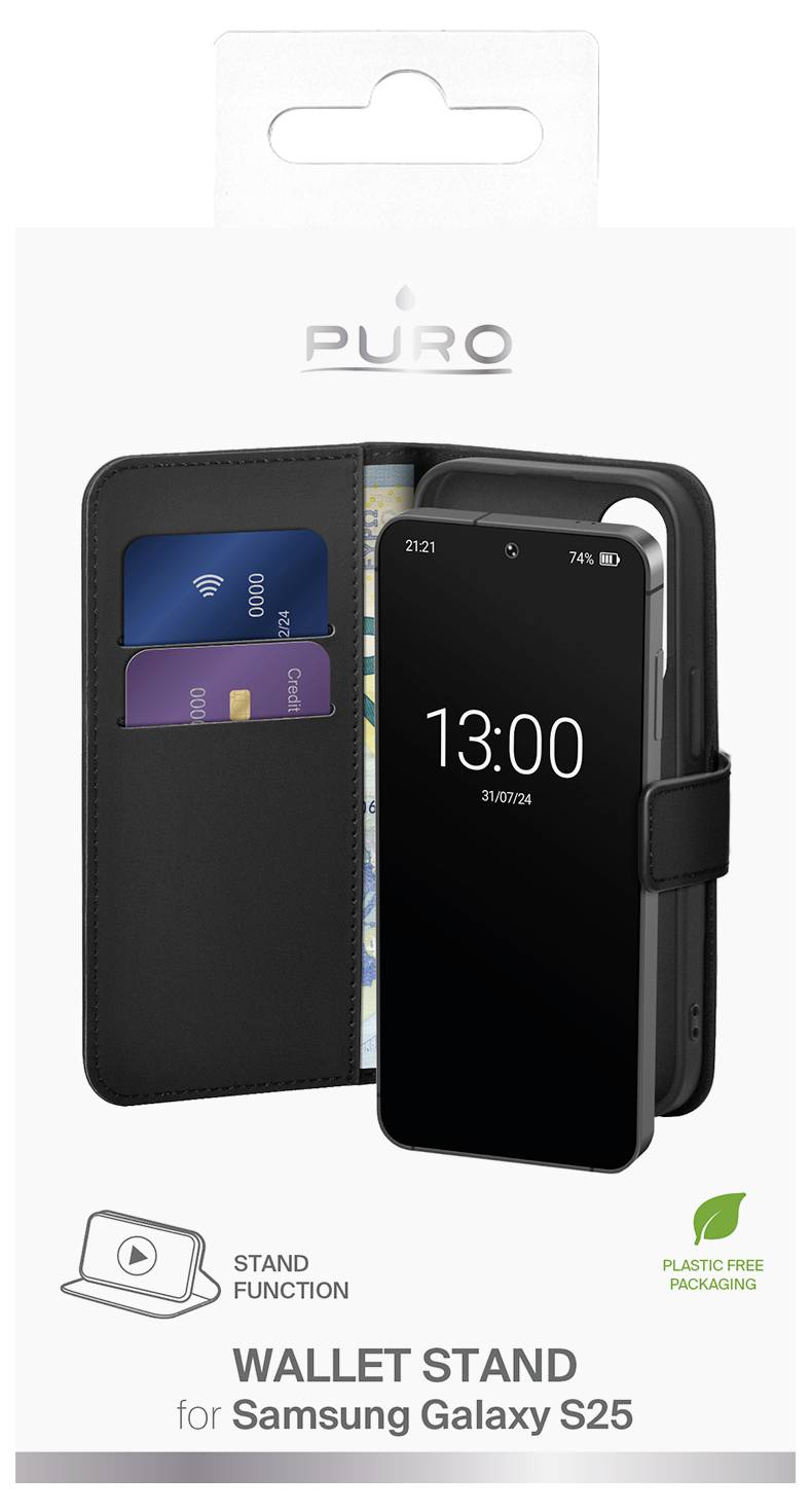 sbs mobile Flip Case Samsung Galaxy S25 Schwarz PUSGS25BOOKC8BLK-1