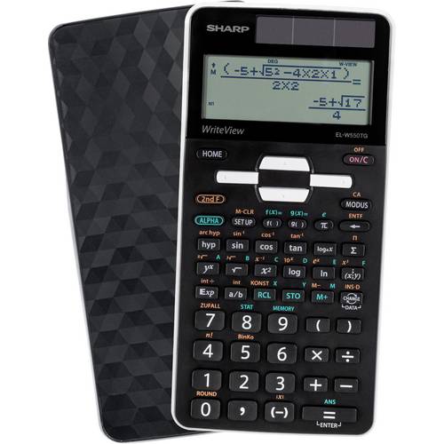 Sharp Schulrechner EL-W 550 TG Schulrechner Schwarz (B x H x T) 80 x 15 x 166 mm