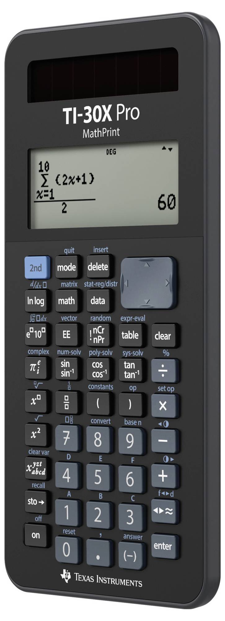 Texas Instruments TI-30 X Pro Schulrechner Anthrazit (B x H x T) 104 x 195 x 38 mm-2