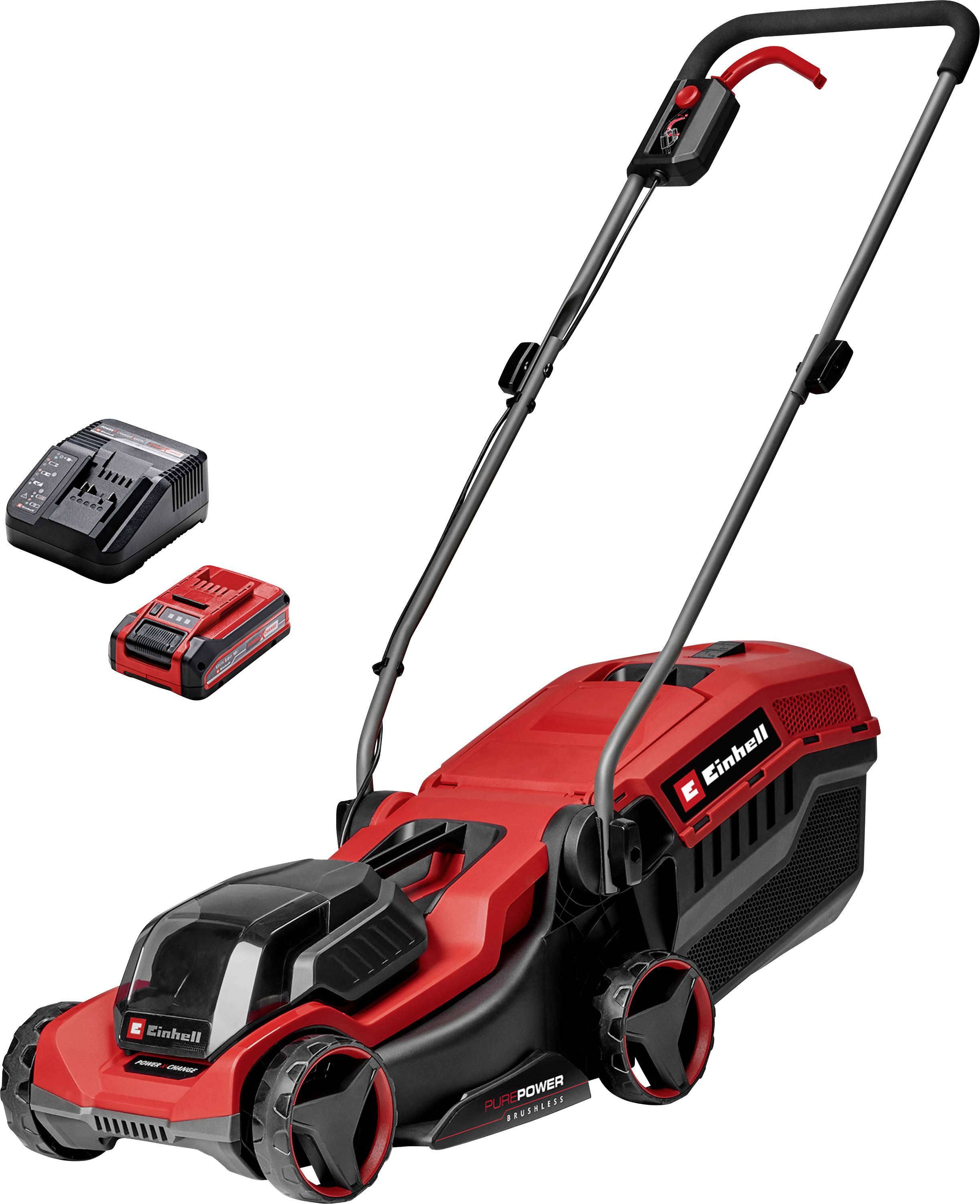 Einhell GE-CM 18/30-1 Li BL (1x3,0Ah) Akku Akku-Rasenmäher inkl. Akku, inkl. Ladegerät, fahrbar 18 V Schnittbreite (max....