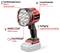 Leistungsstarke LED-Taschenlampe mit 7 LEDs, Farbtemperatur 6500 K, Lichtweite bis 640 m, Softgriff und bequemes Handling.