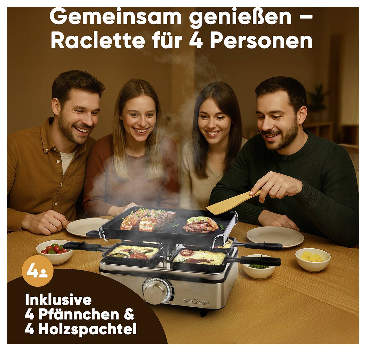 PROFI COOK Raclette-Grill PC-RG 1301, für 4 Personen-7