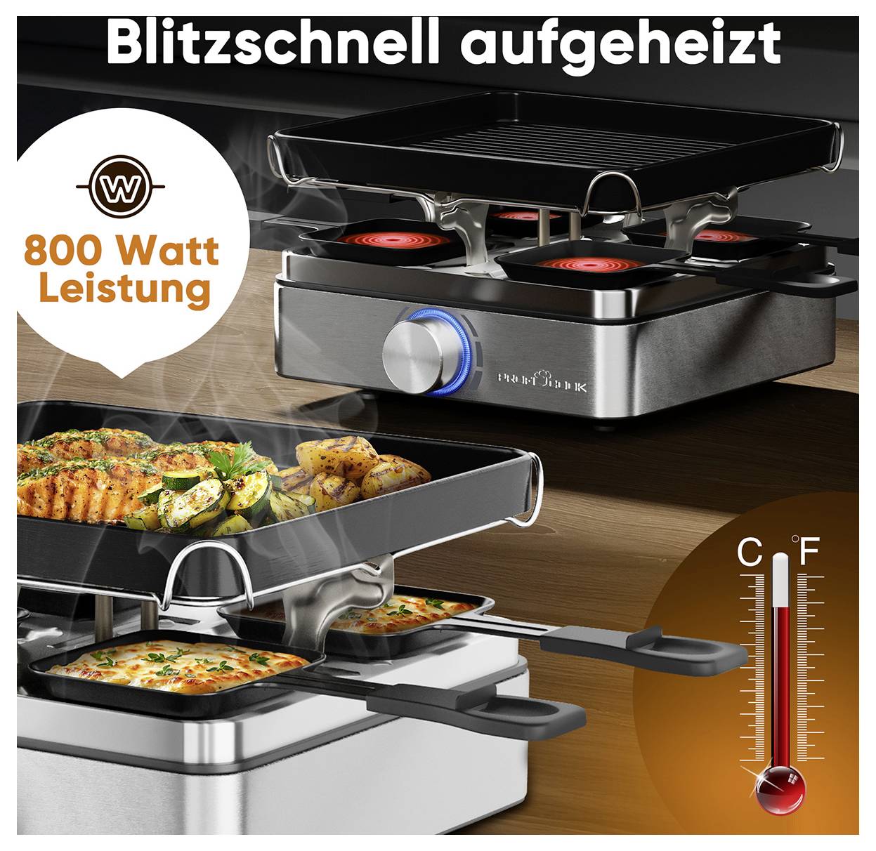 PROFI COOK Raclette-Grill PC-RG 1301, für 4 Personen-8