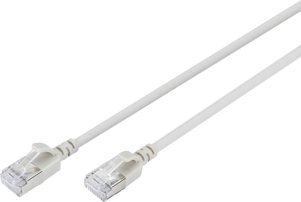 Digitus DK-1632-A-100S RJ45 Patchkabel CAT 6a, Kabel F/FTP 10 m Grau Flexibel, extrem dünn, Halogenfrei 1 St.