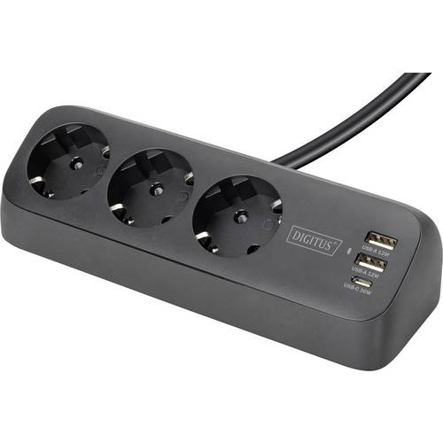 Digitus DA-70625 Tischsteckdose Schwarz Schutzkontakt 1 St.