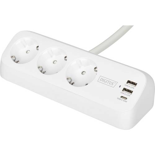 Digitus DA-70626 Tischsteckdose Weiß Schutzkontakt 1 St.