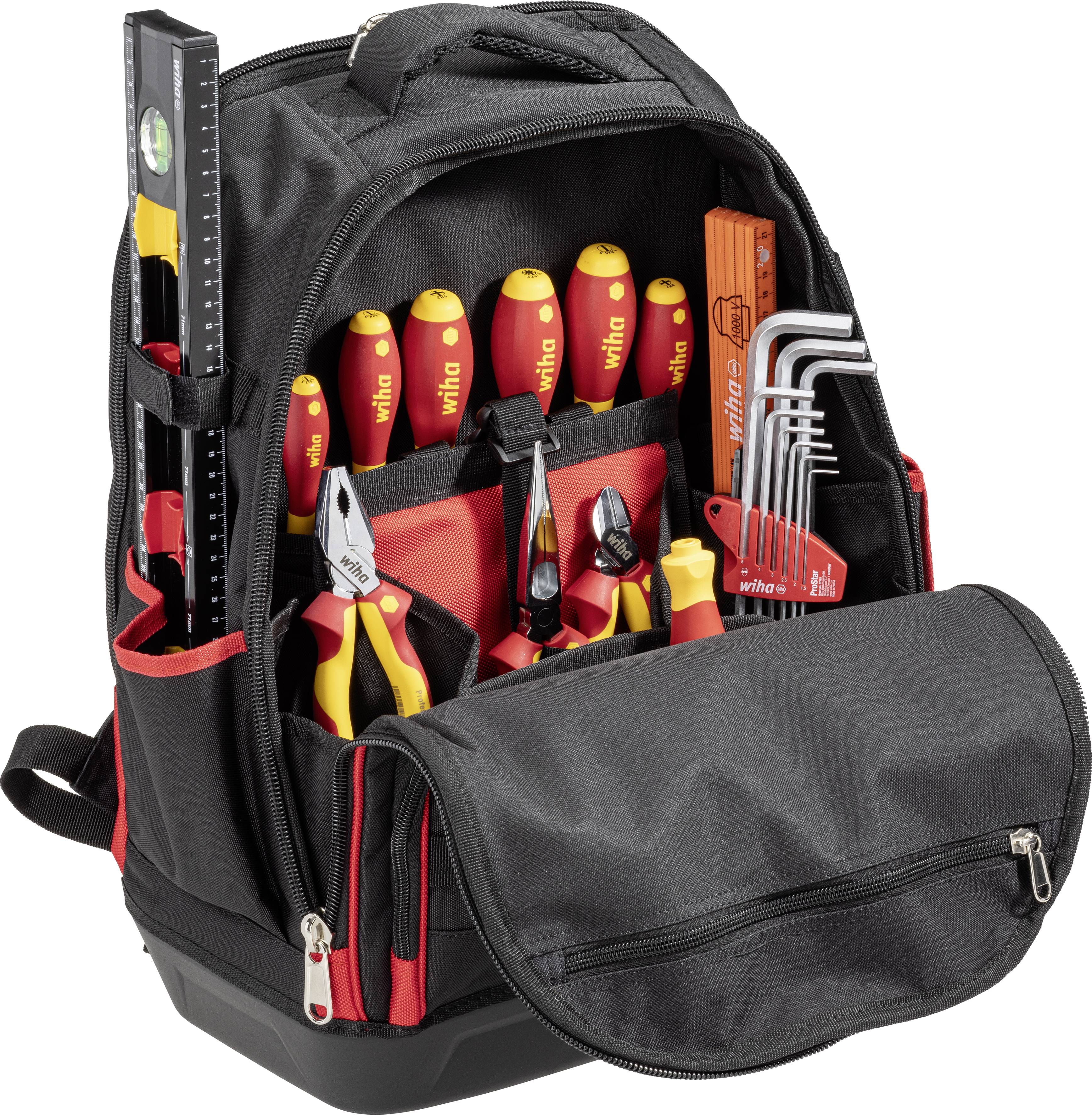 TOOLCRAFT 45528TC Profi Werkzeugrucksack bestückt (B x H x T) 35 x 45 x 23 cm