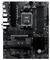 Ein Computermainboard mit mehreren Anschlüssen, einem CPU-Sockel, RAM-Steckplätzen und erweiterbaren PCI-Steckplätzen, entwickelt für leistungsintensive Aufgaben.