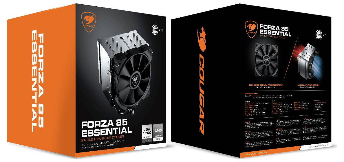 Cougar COUGAR CPU-Kühler FORZA 85 ARGB Essenzia CPU-Kühler mit Lüfter-5