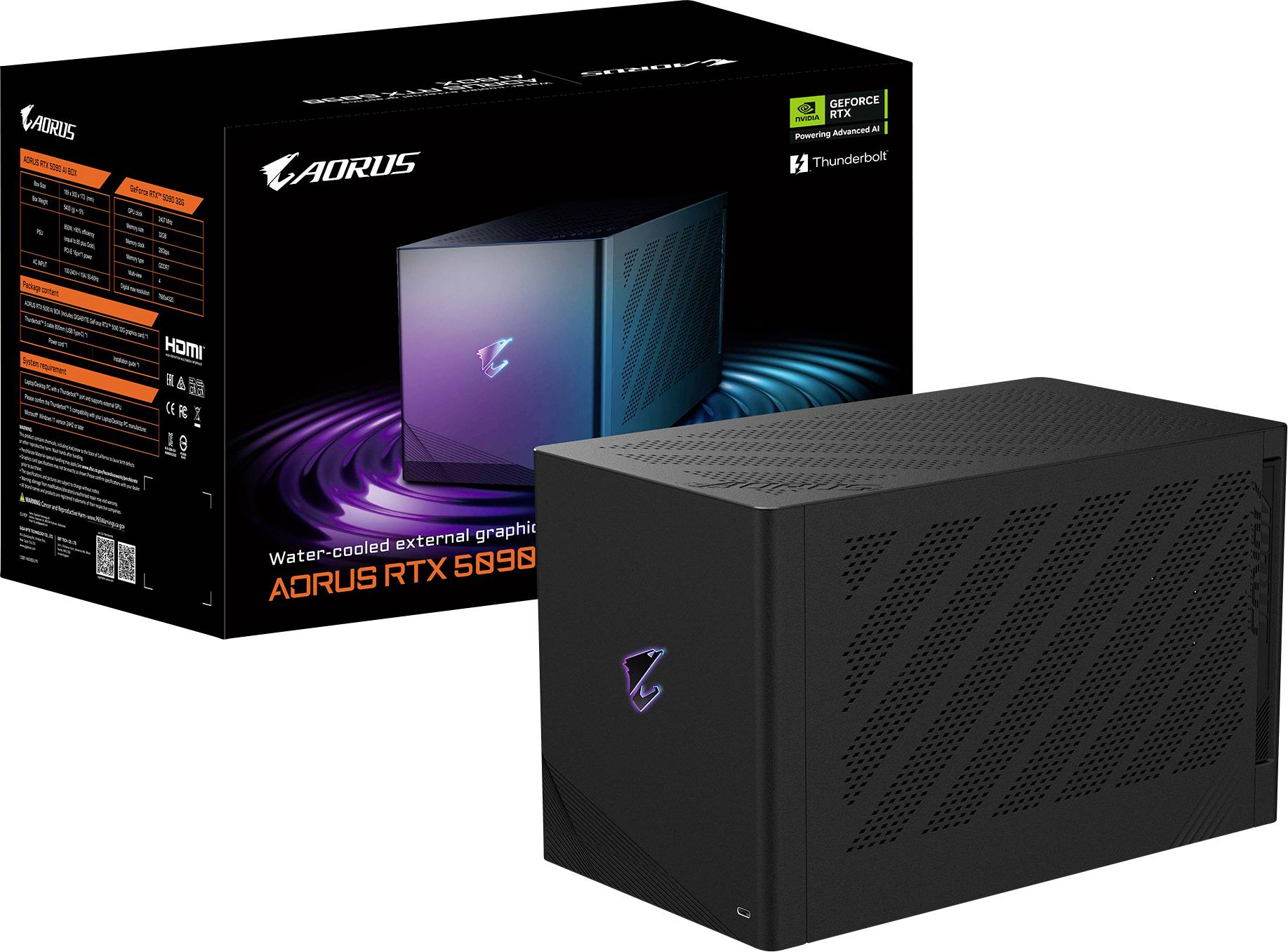 Gigabyte Externes Grafikkarten Gehäuse Nvidia GeForce RTX 5090 GeForce RTX 5090 32 GB GDDR7-VRAM Thunderbolt, DisplayPor...