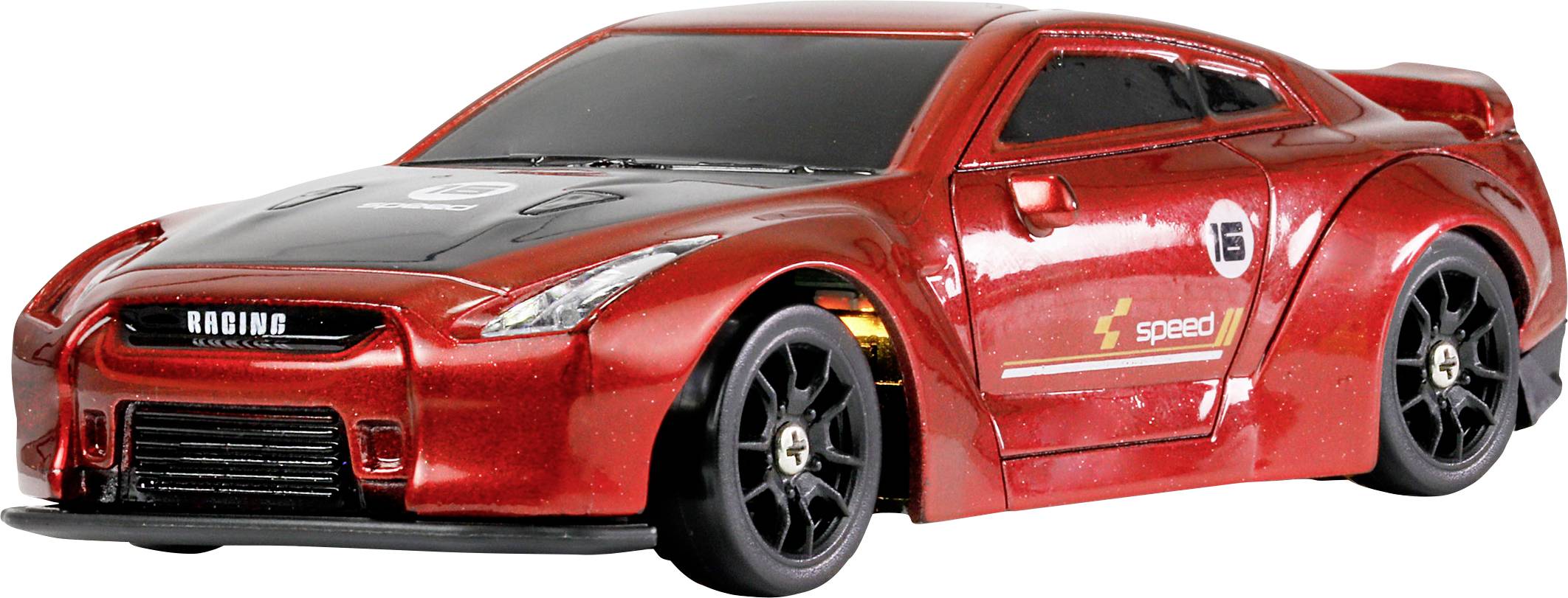Amewi Drift Sport GTR Rot Brushed 1:43 RC Modellauto Elektro Sportwagen Allradantrieb (4WD) RtR 2,4 GHz