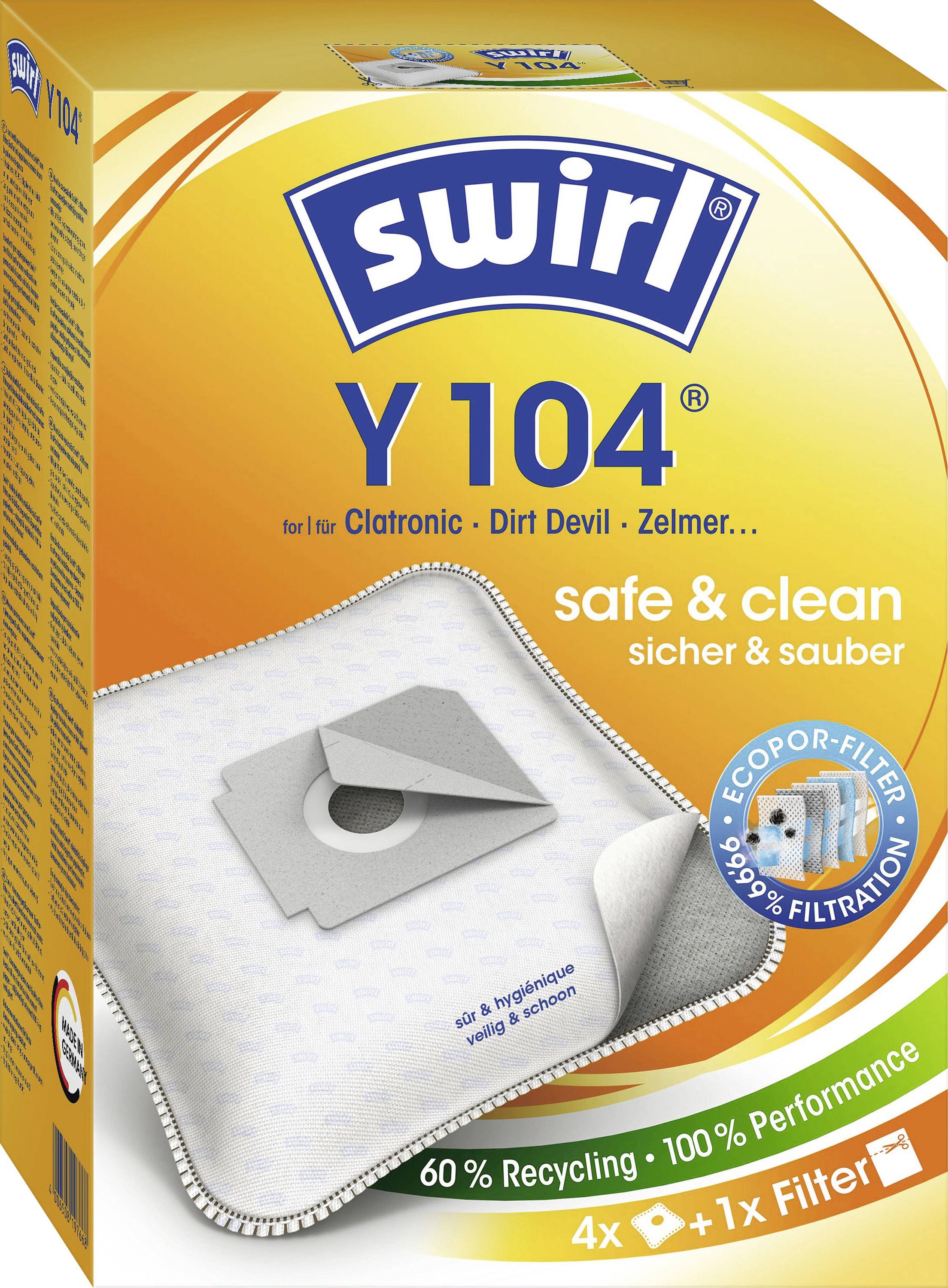 swirl® MicroPor® Plus Staubsaugerbeutel, Y 104