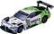 Ein Rennwagen mit 'MAHLE'- und 'BMW M Motorsport'-Logos, der geometrische grüne Muster, die Nummer 64 und einen markanten Heckflügel aufweist.
