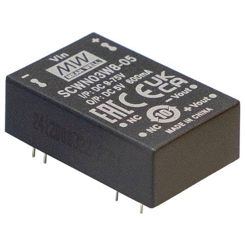 MEAN WELL SCWN03W8-05 DC/DC-Wandler 24 V 5 V 0.600 A 3 W Inhalt 1 St.