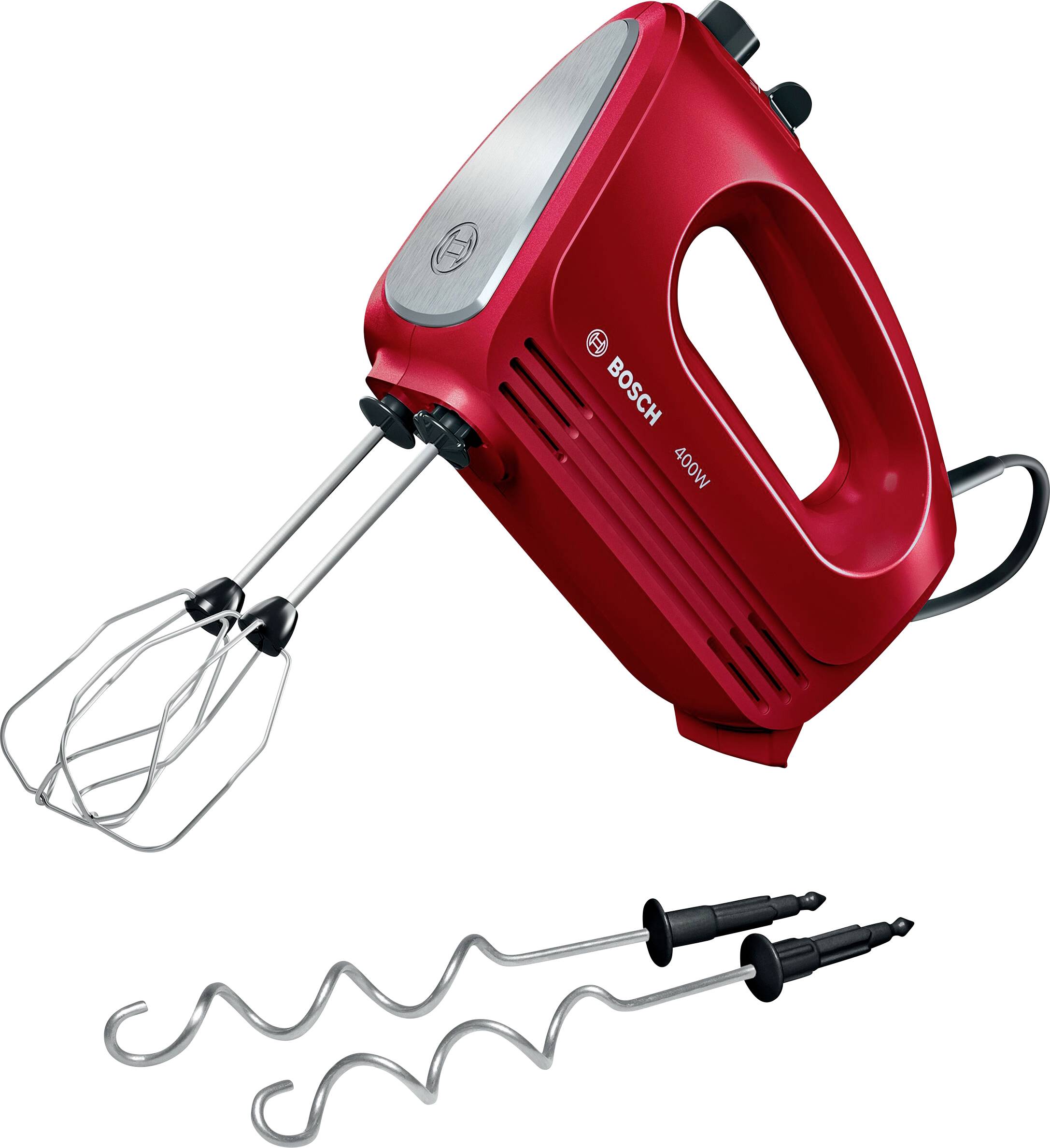 Bosch CleverMixx Handmixer 400 W Rot, Edelstahl