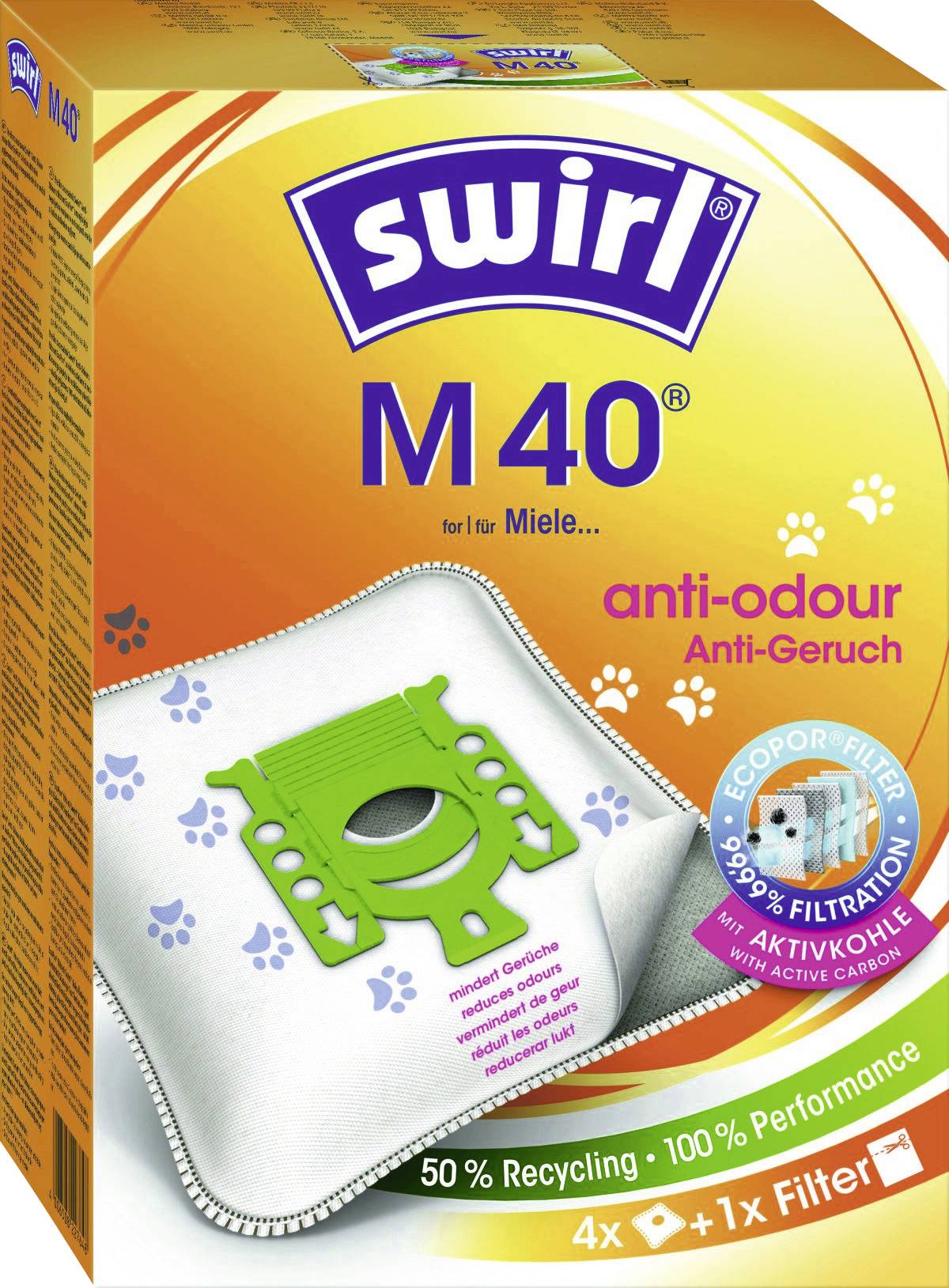 Thumbnail - Swirl M 40 EcoPor Anti Odour Staubsaugerbeutel 4 St.