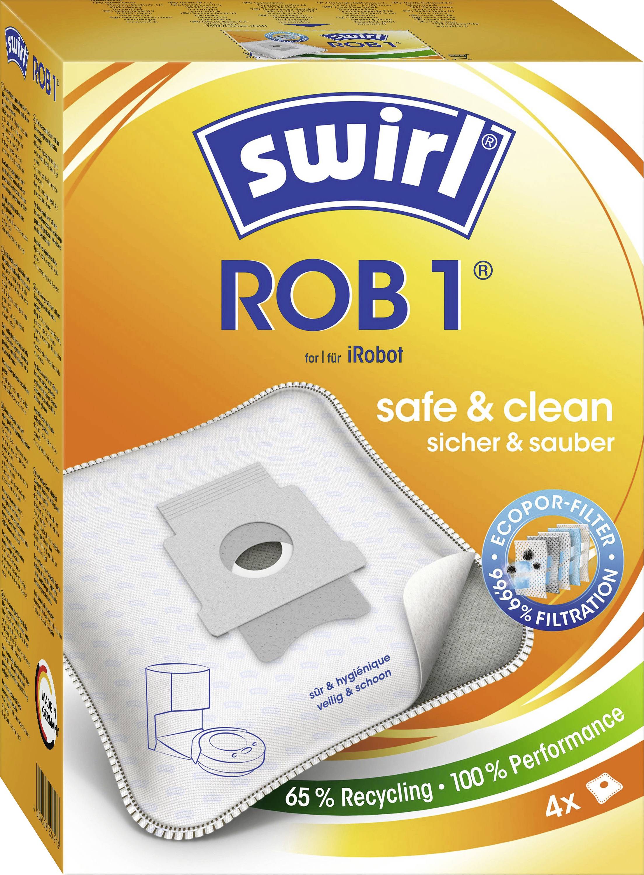 Thumbnail - Swirl ROB 1 MicroPor® Plus Green iRobot Staubsaugerbeutel 4 St.