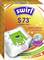 'Swirl S73' Staubsaugerbeutel-Packung für Siemens und Bosch. Mit Geruchsschutz und Öko-Filter mit Aktivkohle. Enthält 4 Beutel und 1 Filter. 55% Recycling, 100% Leistung.