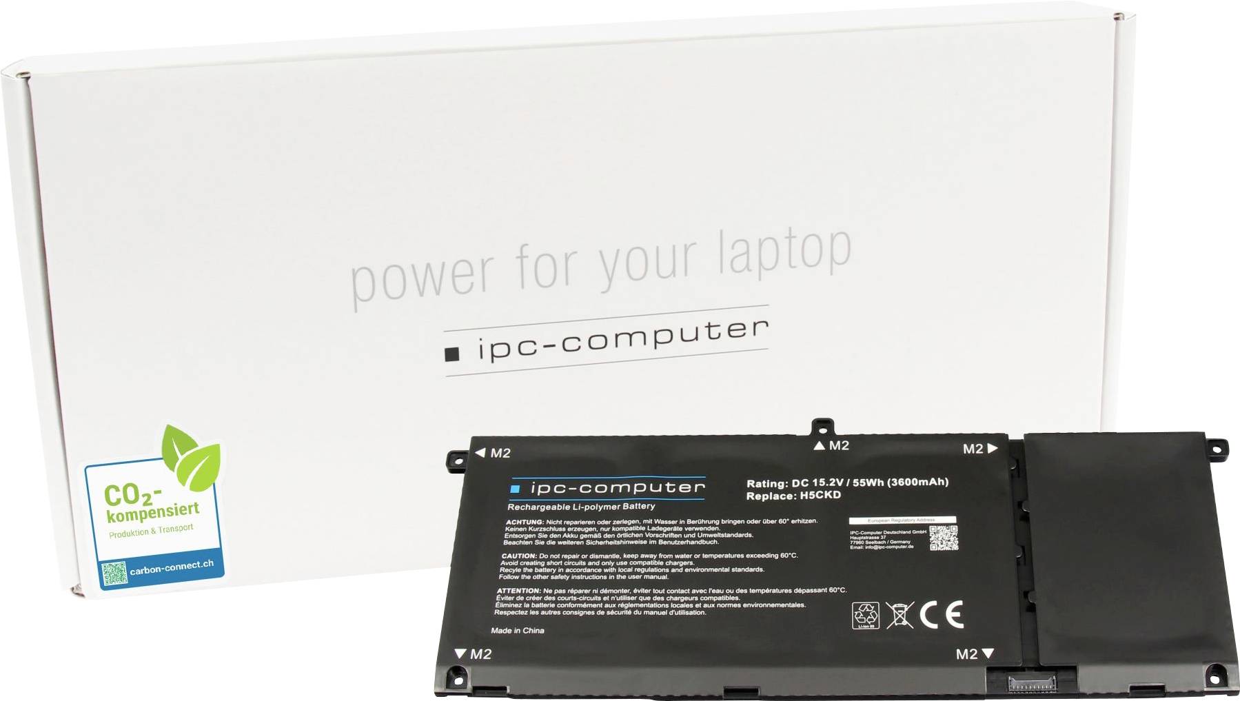 ipc-computer Notebook-Akku Akku H5CKD REPLACE 15.20 V 3600 mAh IPC-Computer