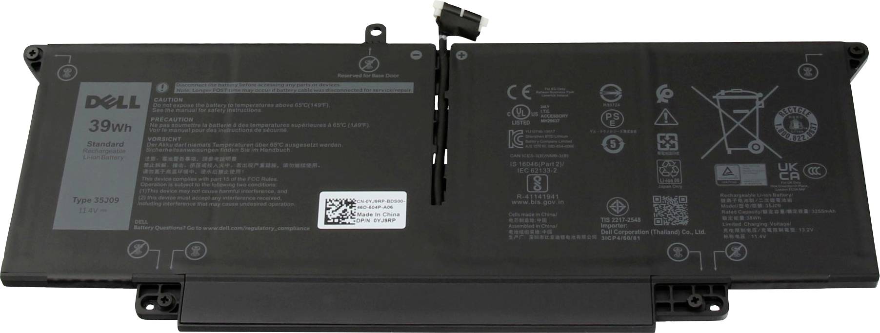 Dell Notebook-Akku Akku 35J09 11.40 V 3255 mAh Dell