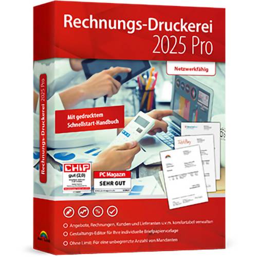 Markt & Technik Rechnungsdruckerei 2025 PRO Vollversion, 1 Lizenz Windows Kaufmännische Software
