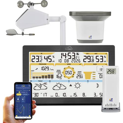 TFA Dostmann TFA.me ID-05 35.8106.01 WLAN-Wetterstation Vorhersage für 4 Tage Anzahl Sensoren max. 50 St.