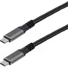 Maxtrack USB-C® Kabel USB 3.2 Gen2x2 USB-C® Stecker 1 m Schwarz beidseitig verwendbarer Stecker, vergoldete Steckkontakte C531-1L