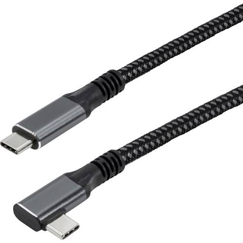 Maxtrack USB-Kabel USB 3.2 Gen2x2 USB-C® Stecker 1 m Schwarz beidseitig verwendbarer Stecker, vergoldete Steckkontakte, ...