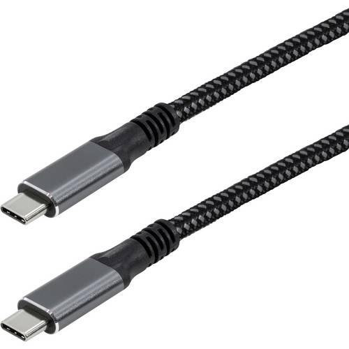 Maxtrack USB-C® Kabel USB 3.2 Gen2 USB-C® Stecker 2 m Schwarz beidseitig verwendbarer Stecker, vergoldete Steckkontakte ...