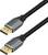 Zwei DisplayPort-Kabel mit vergoldeten Anschlüssen und geflochtenen schwarzen Ummantelungen, verwendet für hochauflösende Audio- und Videoverbindungen.