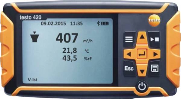 testo 0560 0420 testo 420 - Differenzdruckmessgerät für 0...120 Pa Differenz-Druckmessgerät Druck -120, 0.1, 700 - 120, 14, 110 Pa, m/s, hPa