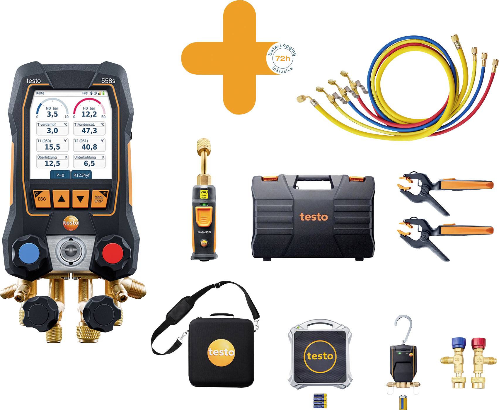 Wärmepumpen-Profi-Set testo testo 558s - Wärmepumpen-Set M Druck, Vakuum, Temperatur