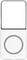 Ein minimalistisches Design, das einem MP3-Player ähnelt, mit einem leeren Bildschirm und einem kreisförmigen Touchpad, ohne sichtbare Markierung oder Text.