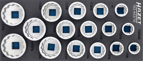 Hazet 163-643/16 Steckschlüsseleinsatz-Set metrisch 3/4" (20 mm)  163-643/16