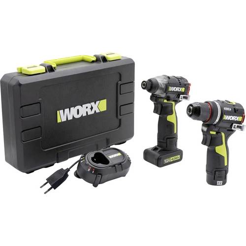 Worx WU927 Akku-Schlagschrauber, Akku-Bohrschrauber 12 V 2 Ah, 4 Ah Li-Ion inkl. 2. Akku, inkl. Ladegerät, inkl. Aufbewa...
