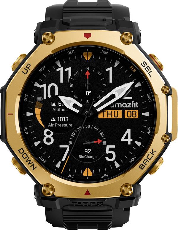Amazfit T-Rex 3 Pro Smartwatch 48 mm   Gold, Schwarz