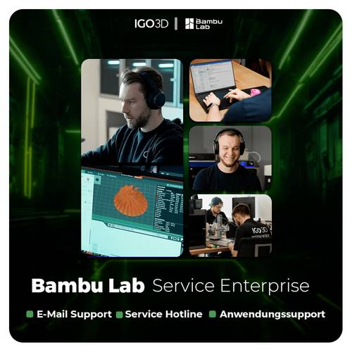 IGO3D Service Plan Service Enterprise BambuLab Passend für (3D Drucker): BambuLab