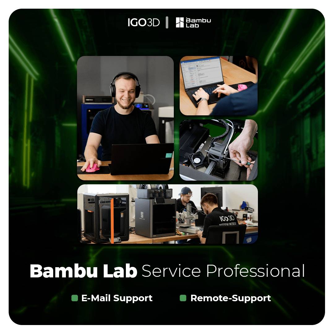 IGO3D Service Plan Service Professional BambuLab Passend für (3D Drucker): BambuLab