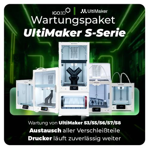 IGO3D Service Plan Service Utimaker S-Series Passend für (3D Drucker): UltiMaker Original