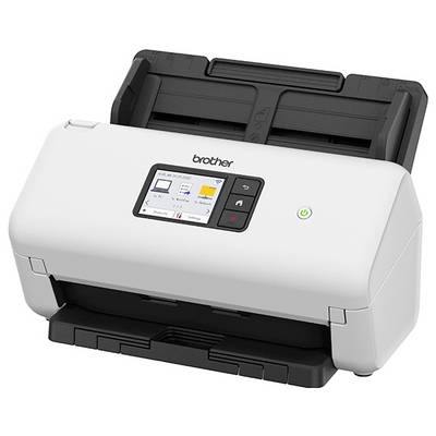 Ein weißer und schwarzer Desktop-Dokumentenscanner mit digitalem Display und mehreren Bedienungsknöpfen, entwickelt für effiziente Papierdigitalisierung.