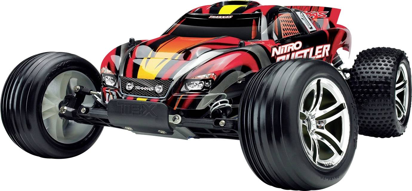 Traxxas Nitro Rustler 1:10 RC Modellauto Nitro Monstertruck Heckantrieb (2WD) RtR 2,4 GHz